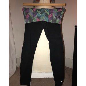 VS PINK YOGA CROPPED LEGGINGS